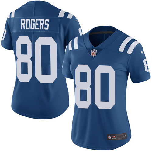 Indianapolis Colts #80 Limited Chester Rogers Royal Blue Nike NFL Home Women Vapor Untouchable jerseys